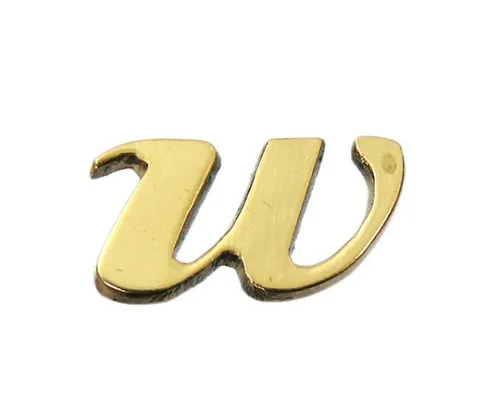 61-7430-99 黄铜金字小写字母W QS20-W