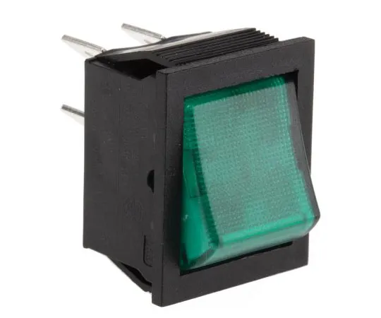 63-4723-19　Arcolectric Illuminated Double Pole Single Throps (DPST) ，Latching Rocker Switch Panel Mount　C1353AANAC