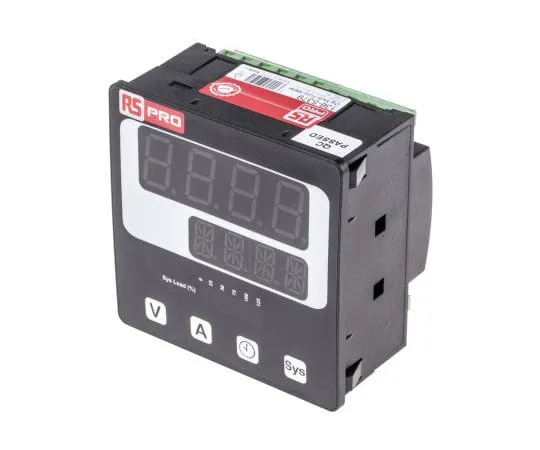 63-4688-57　用于交流电流，交流电压，频率，小时，转速，92 mm x 92 mm的RS Pro LED数字面板多功能仪表　136-5379