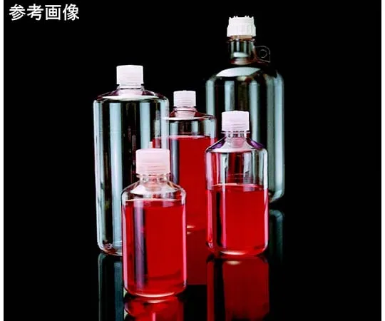 64-7656-71　Narrow Mouth Round Bottle PC 0.5 L 4 Pieces　2205-0016JP