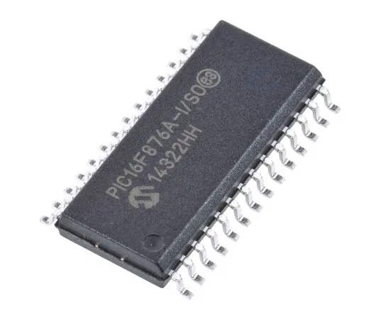 63-4804-82　单片机PIC16F876A-I/SO,8位PIC单片机，20MHz, 14.3 kB, 256 B闪存，28-PinSOIC　PIC16F876A-I/SO