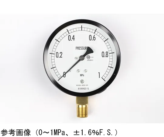 65-4285-68-20　Normal Pressure Gauge (Φ100) Vertical A Frame with 0.16 MPa Inspection Certificate　AE20-181