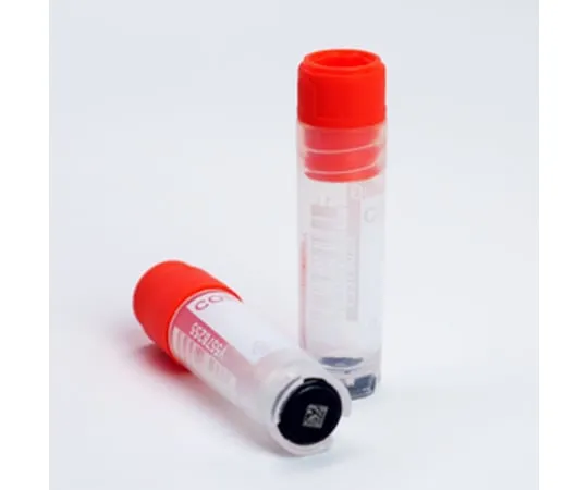65-3962-04　低温小瓶用1 D/2 D条码内部螺帽圆形底部 立类型2.0 mL 50个x 10包　8670