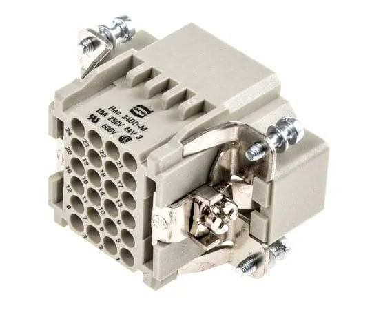63-4683-39　汉德DD系列电源连接器，24P+E,10A, 250 V　9160243001
