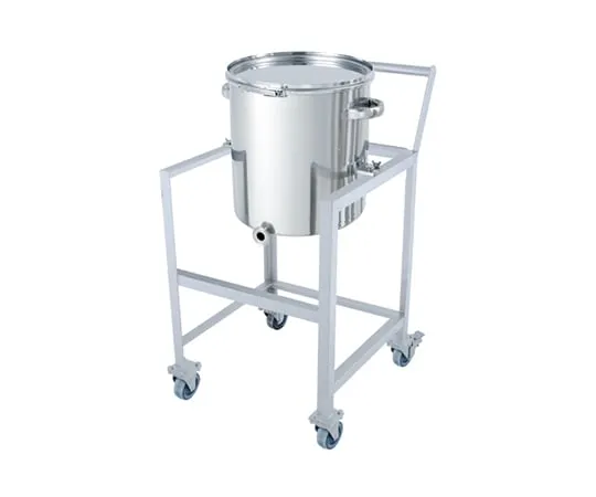 64-5069-26　Stainless Steel Strip Tapered Band Type Sealed Container 35L with Stand (with handle and lid)　KTT-CTL-ASCC-36