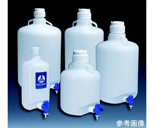 64-7656-83　Round Bottle with Stopcock (LDPE) 4L　2318-0010JP