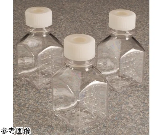 68-5629-55 Square Medium Bottle with Septum Cap 60 mL PETG Tray/Body/Packaging with Cap Sterilized 1 Box (40 Pieces x 5 Trays) 342023-0060
