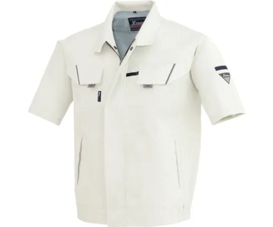 65-8487-19 Short Sleeve Blouson Silver Gray 3L 7561-22-3L