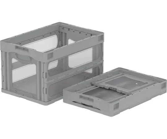 67-7113-14　Folding Container O-50B Light Gray/Transparent　55901000GL802TM