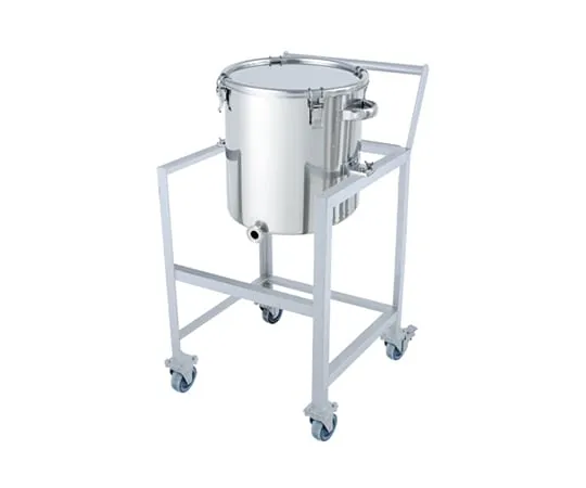 64-5069-05　Stainless Steel Strip Tapered Clip-on Sealed Container 35L with Stand (with handle and lid)　KTT-CTH-ASCC-36