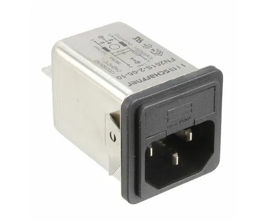 63-4803-29　雄性IEC/EN 60939 IEC过滤器快照，快照，额定为2 A, 250 V交流工作频率0→400 Hz　FN261S-2-06-10