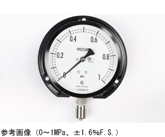 65-4287-89-20　Normal Pressure Gauge (Φ100) Vertical B Frame - With 0.1~0.1 MPa Inspection Certificate　AE20-233