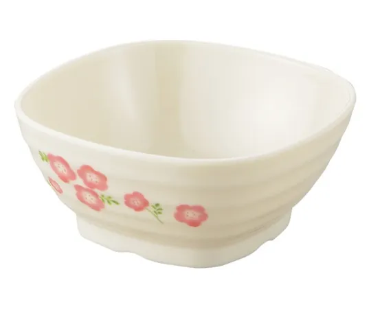 62-2921-75　Kaku kobachi (small square Bowl) Momoka (peach flower)　MK-50