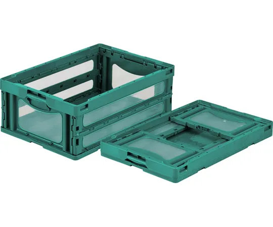 67-7113-21　Folding Container O-55B Green/Transparent　55909000GR608TM