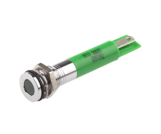 63-4977-75　RS PRO绿色指示器，12 V直流，8毫米安装孔尺寸，焊点终止，IP67　700-1665