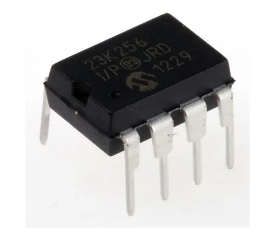63-4930-39　Microchip SRAM,23K256-I/P-256 kbit　23K256-I/P