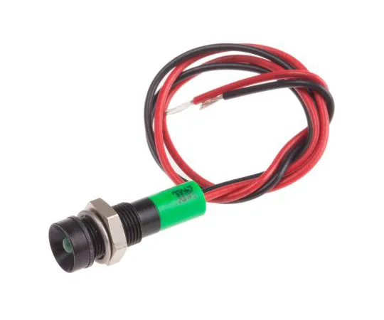 63-5022-43　RS PRO绿色指示器，24 V直流，6毫米安装孔尺寸，导线终止，IP67　722-7845