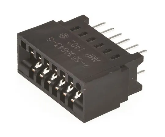 63-5014-23　TEConnectivityFemalePCBedge连接器，通过孔座，12路，2列，2.54毫米间距，3A　7-5530843-5