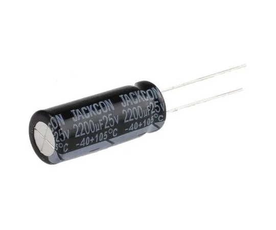 63-4998-13　RS PRO 2200μF25V直流铝电解电容器，通孔10 (Dia。)x 25mm+105°10mm 5mm 25mm　711-1160