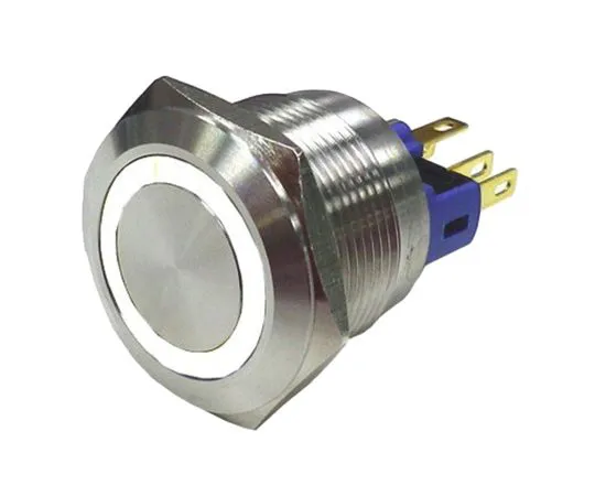 63-5125-50　RS Pro单杆双抛 (SPDT) 锁定白色LED按钮开关，IP65,IP67, 16 (Dia。) mm,面板安装　811-8427