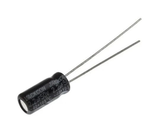 63-4998-41　RS PRO 2.2μF50V直流铝电解电容器，通过5号孔 (Dia。)x 11mm+105°5mm 2mm 11mm　711-1416