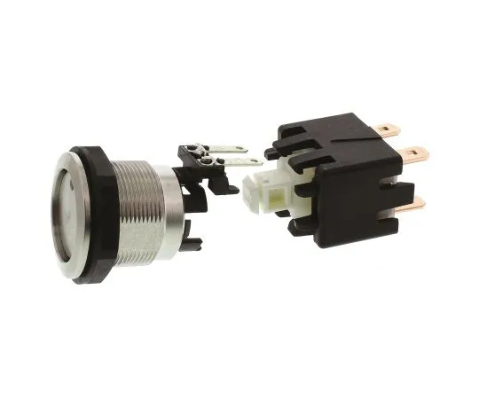 63-4992-73　Schurter双极双抛 (DPDT) Latching Blue LED Push Button Switch,IP64 (Front);IP00 (后方) ，19 (迪亚。) mm　1241.6823.1124000
