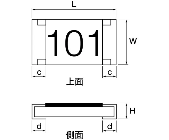 63-4907-88　20kΩ0805金属薄膜SMD电阻±0.1%0.125W　RG2012P-203-B-T1