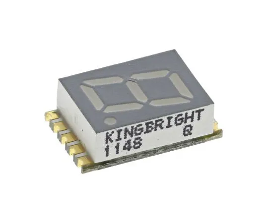 63-4892-96　KCSC03-105Kingbright 7段LED显示屏，CC Red 27 mcd RH DP 7.6mm　KCSC03-105