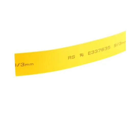 63-4979-19　RSPro黄色无热收缩管9mm袖套迪亚。x 5m长3:1比例　700-4472