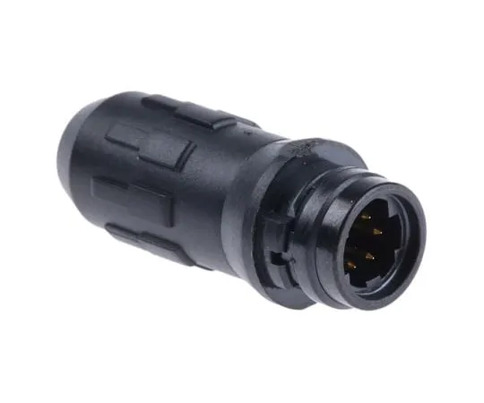 63-4861-72　广濑HR30系列，电缆安装微型连接器插头，6路，2A,IP67,IP68　HR30-6JA-6P(71)