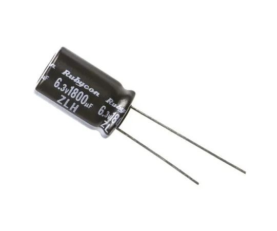 63-4984-89　Rubycon 1800μF 6.3V直流铝电解电容器，通孔10 (Dia。)x 16 mm+105°10mm 5mm　6.3ZLH1800MEFC10X16