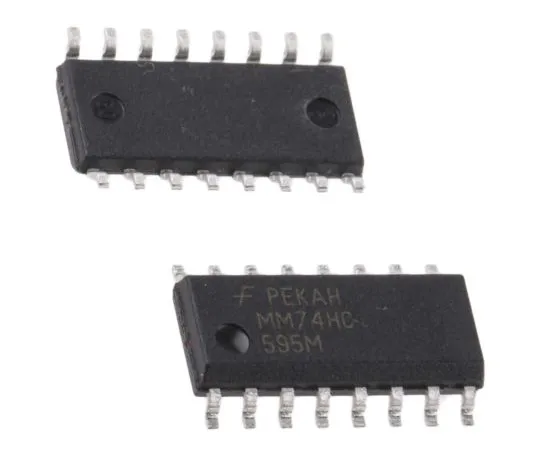 63-5040-88　安森美半导体MM74HC595MX8级移位寄存器，串行/并行，单向，16针SOIC　MM74HC595MX