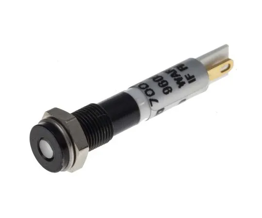 63-4977-69　RS PRO白色指示器，12 V直流，6毫米安装孔尺寸，焊点终止，IP67　700-1628