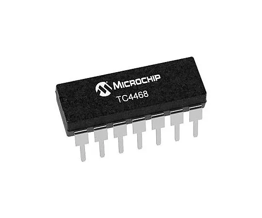 63-4933-06　MicrochipTC4468CPD四片低侧MOSFET电源驱动器，1.2A 14针，PDIP　TC4468CPD