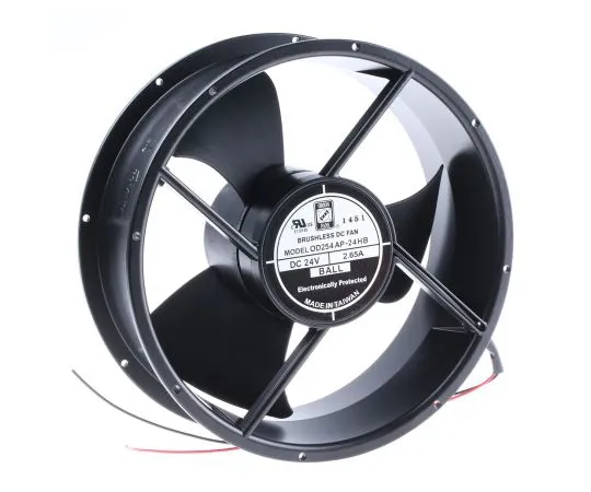 63-4894-03　RS PRO轴向风扇，254 x 88.9mm, 850cfm,64W, 24 V直流　619-6753