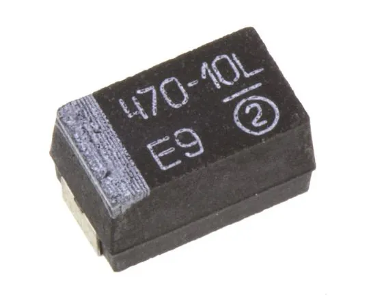 63-4960-06　Vishay钽电容器470μF10Vdc MnO2固体±10%容差TR3系列　TR3E477K010C0100