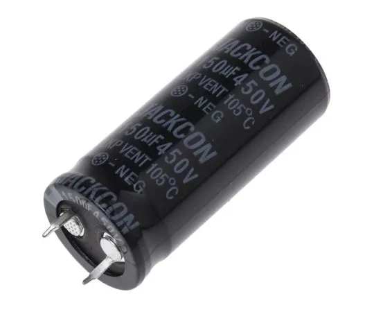 63-4987-72　RS PRO 150μF450V直流铝电解电容器，通孔22 (Dia。)x 50mm+105°22mm 10mm 50mm　706-3308