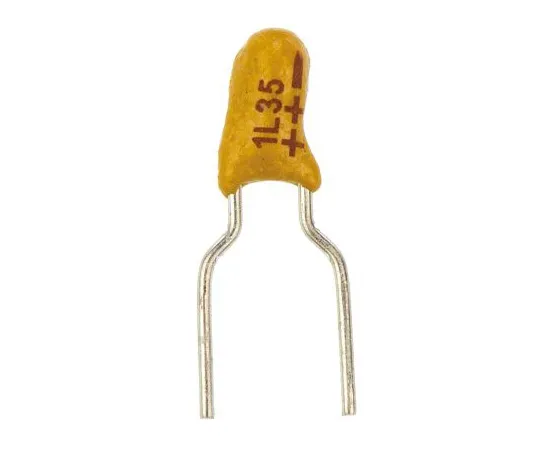 63-4959-40　Vishay钽电容器1μF35Vdc MnO2固体±20%耐受性489D系列　489D105X0035B6VE3