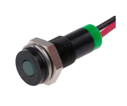 63-4978-01　RS PRO绿色指示器，2V直流，6毫米安装孔尺寸，导线终止，IP67　700-1845