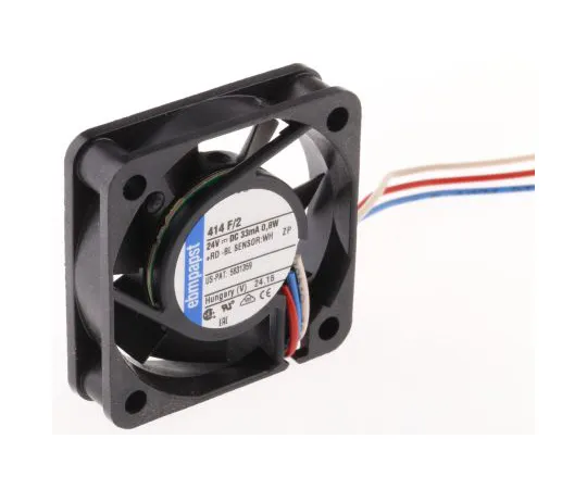 63-5127-26　ebm-papst400F系列轴向风扇，40 x 40 x 10 mm, 8 m 3/h,800mW, 24 V直流　414F/2