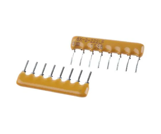63-4852-47　Bourns隔离电阻阵列2.2kΩ±2% 4电阻，1W总，SIP封装4600X通孔　4608X-102-222LF