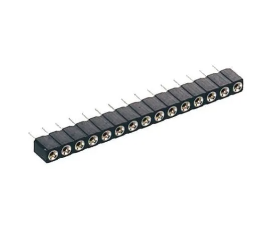 63-4983-40　4道预浸直通孔2.54毫米SIL插座，焊料，3A 100 V交流电，150 V直流电　310-87-104-01-640101