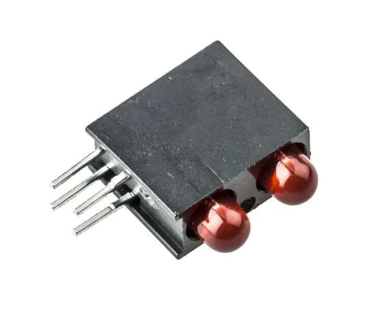 63-4873-60　拨号553-0211F,红色右角PCB LED指示器，2个LED通过孔2.2 V　553-0211F