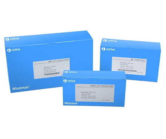 62-6175-46　Folded Filter Paper (Grade 113 V 240 mm) 1 Pack (Contains 100 Sheets)　1213-240