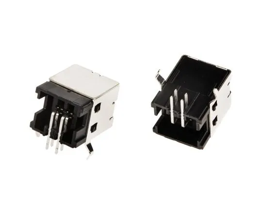 63-4859-16　TE Connectivity 1 Port Right Angle Through Hole Mount Female Version 2.0 Type B USB Connector　292304-1