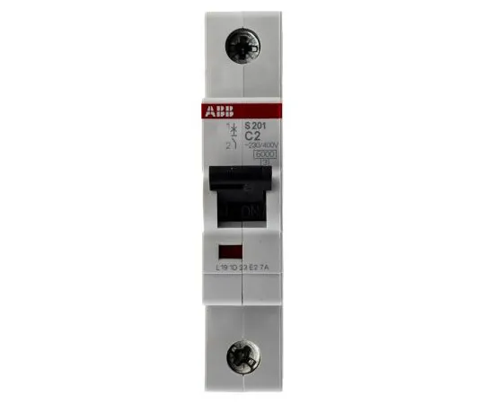 63-5050-35　ABB系统M ProS200MCB微型断路器1P,2A,6kA,曲线C　S201-C2