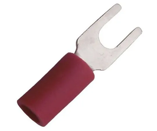 63-4882-67　JST压痕铁锹连接器，0.2mm2至1.65mm2,22AWG至16AWG,5mm柱尺寸乙烯基，红色　V1.25-5A