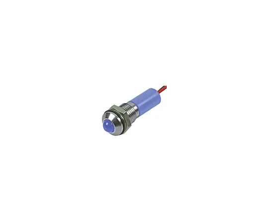 63-5022-38　RS PRO蓝色指示器，12 V直流，6毫米安装孔尺寸，导线终止，IP67　722-7791