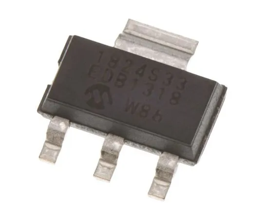 63-4934-47　MicrochipMCP1824ST-3302E/DB, LDO稳压器，300mA, 3.3 V,±2.5% 3+Tab-Pin,SOT-223　MCP1824ST-3302E/DB