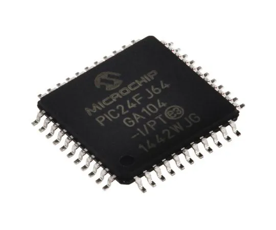 63-4931-15　微芯片，16位PIC微控制器，32MHz, 64 kB闪存，44针TQFP　PIC24FJ64GA104-I/PT